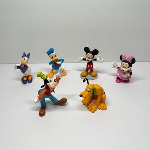 Disney Mickey Mouse & Friends Figures Lot 6 Goofy Pluto Daisy Donald Minnie Toys